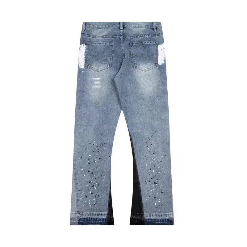 Painted" Flared Denim