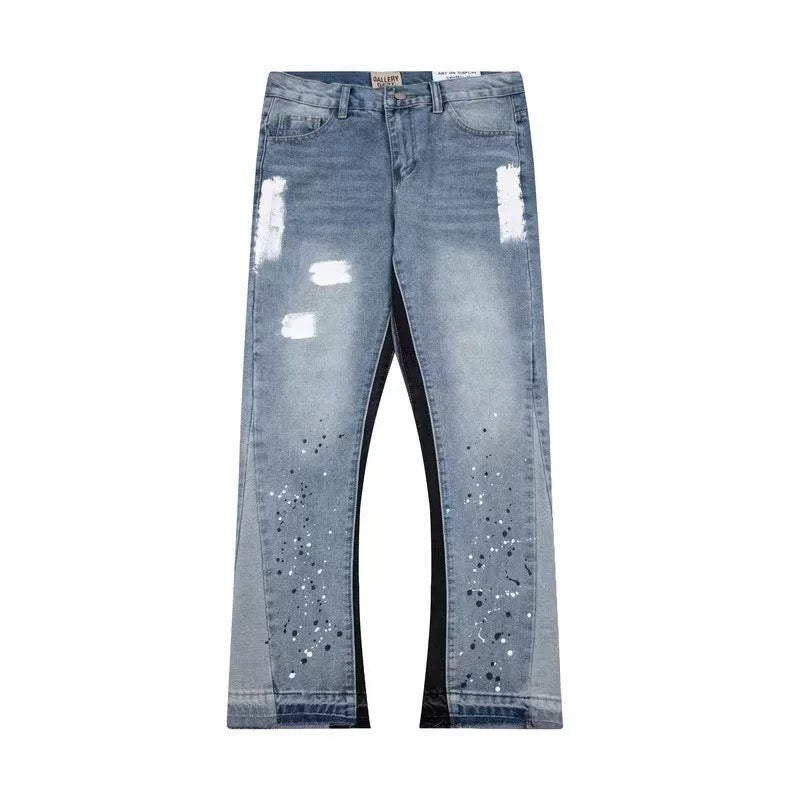 Painted" Flared Denim